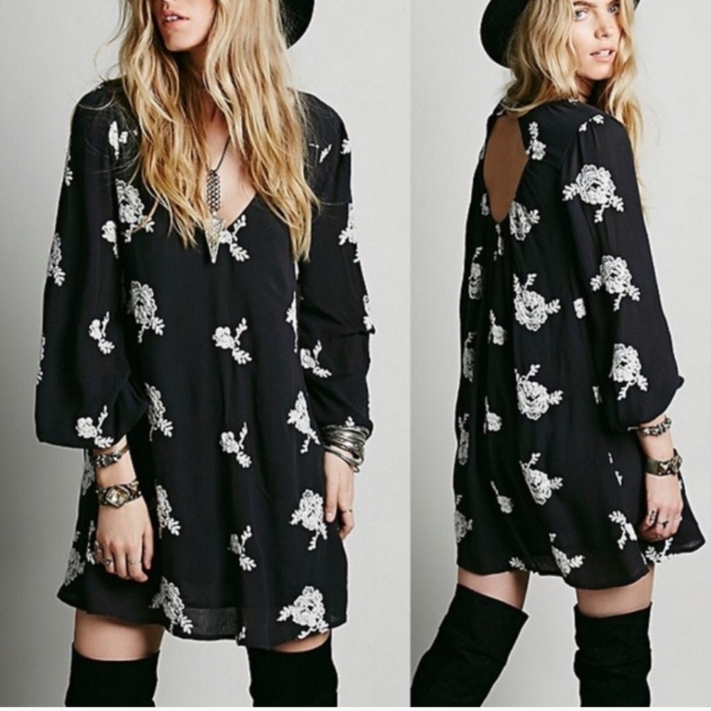 Free People tunic sttle embroidered dress Size Small
